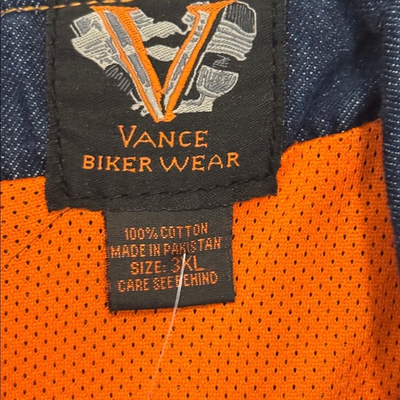 Vance biker wear vintage denim vest - Picture 3 of 10